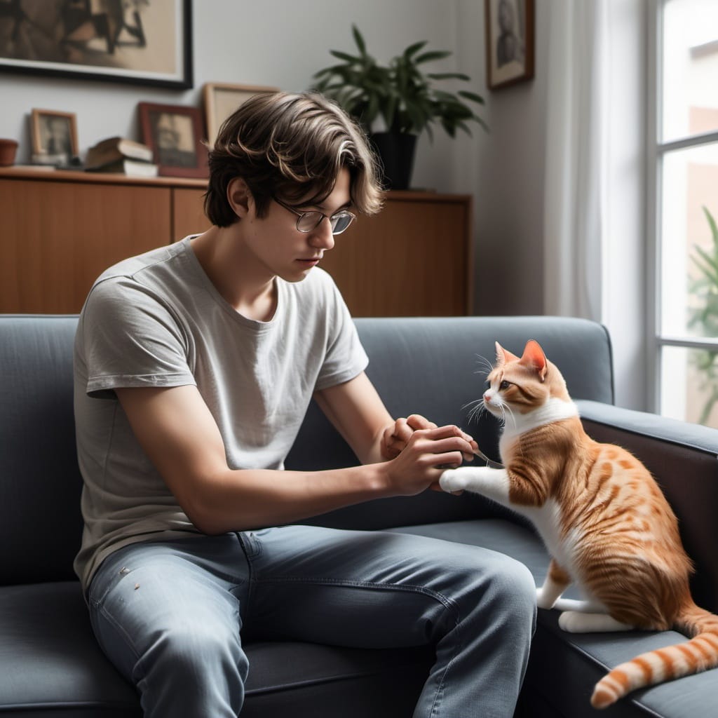 Trimming cat clows safely